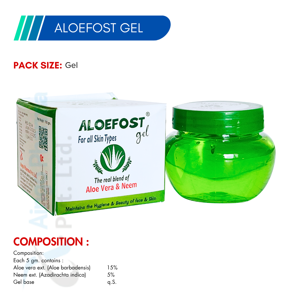 ALOEFOST Gel | Aloe Vera & Neem Gel for Skin Hygiene and Care