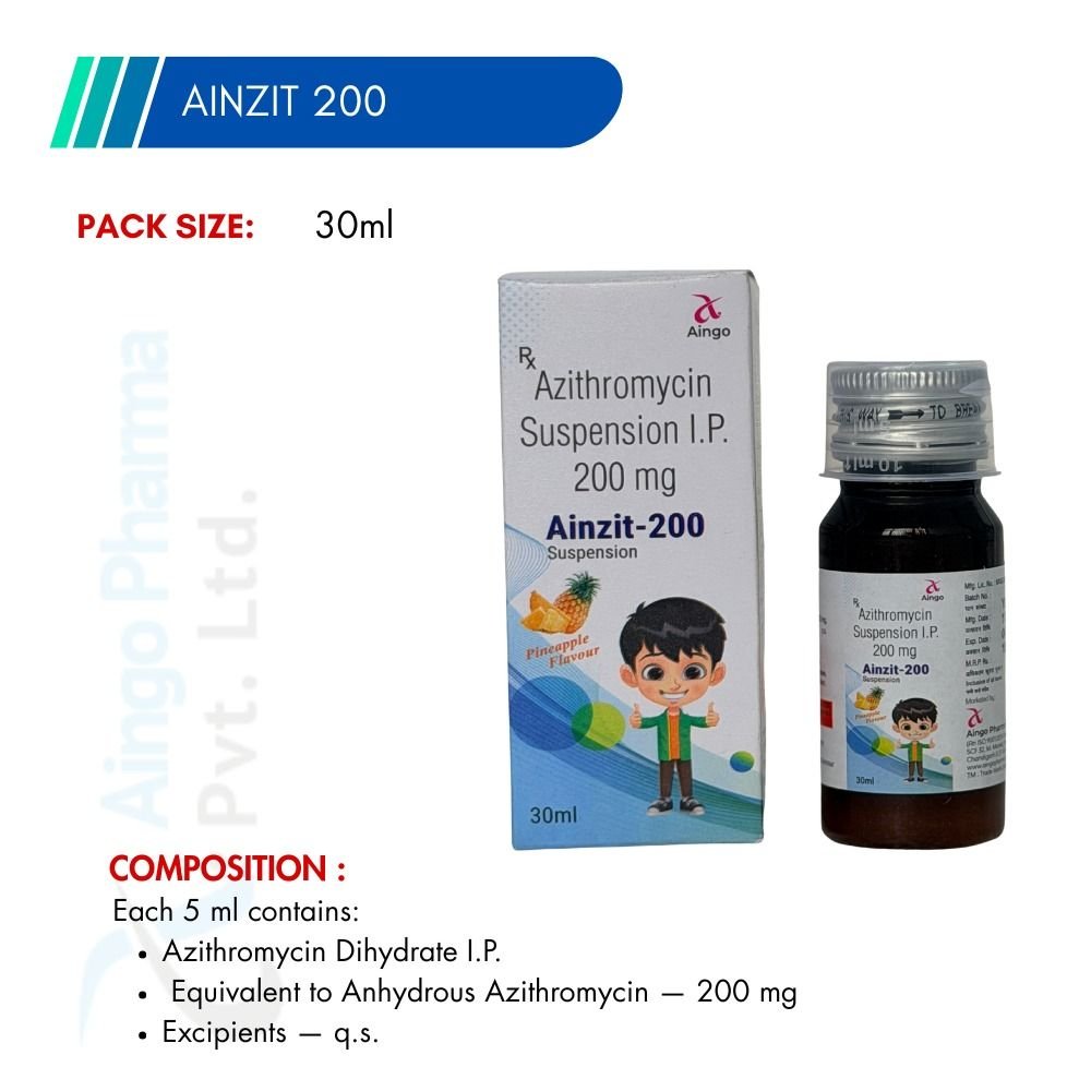 Azithromycin Suspension IP 200 mg