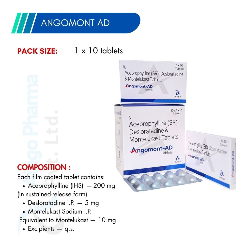 Acebrophylline SR, Desloratadine and Montelukast