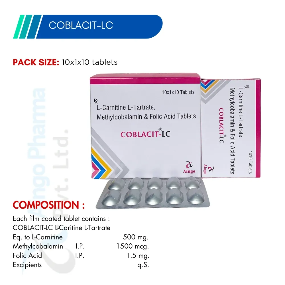 Coblacit-LC (L-Caritine L-Tartrate 500 mg. & Methylcobalamin 1500 mcg.)