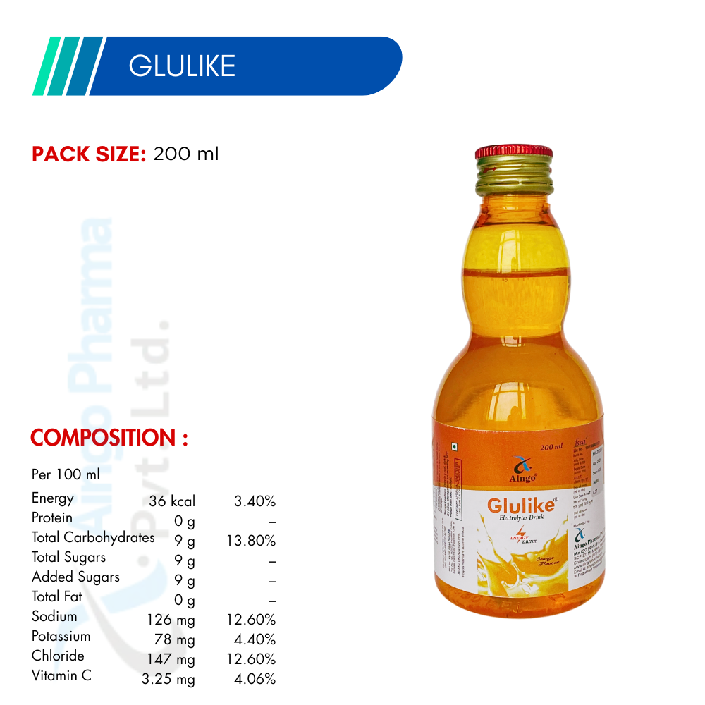 Glulike Hydration Drink – Electrolyte Solution 200ml