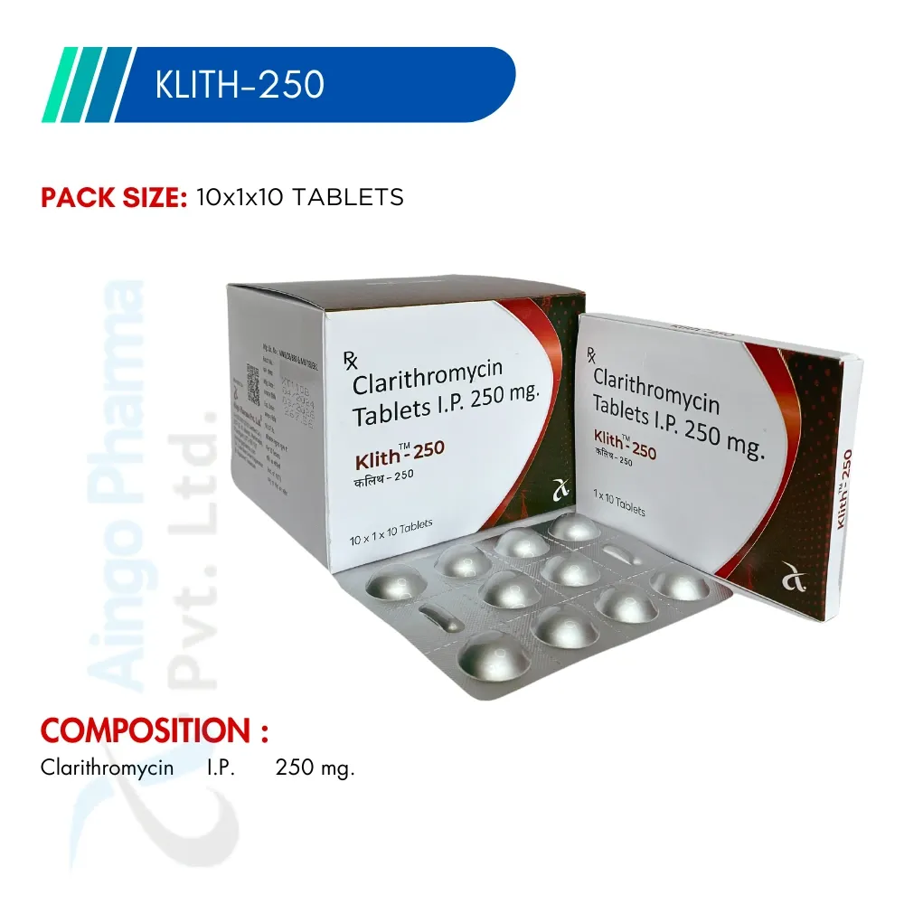 KLITH-250 Clarithromycin I.P. 250 mg Tablets