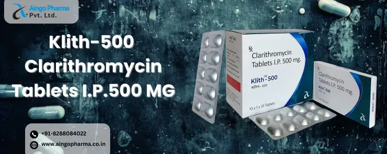Clarithromycin 500 Mg Antibiotic Tablets.