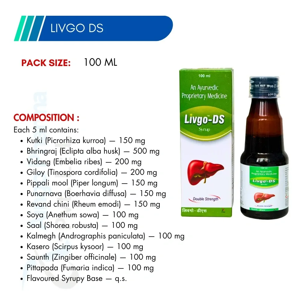 LIVGO-DS – Ayurvedic Liver Tonic Syrup