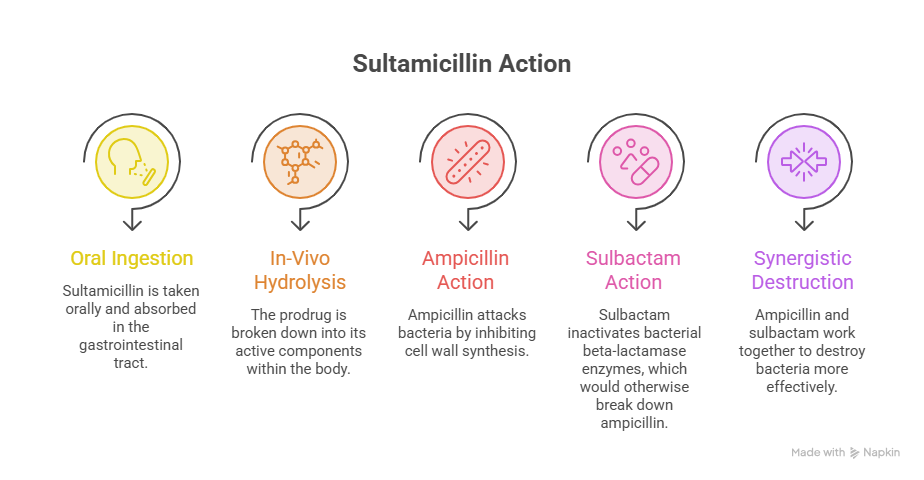 Sultamicillin Action