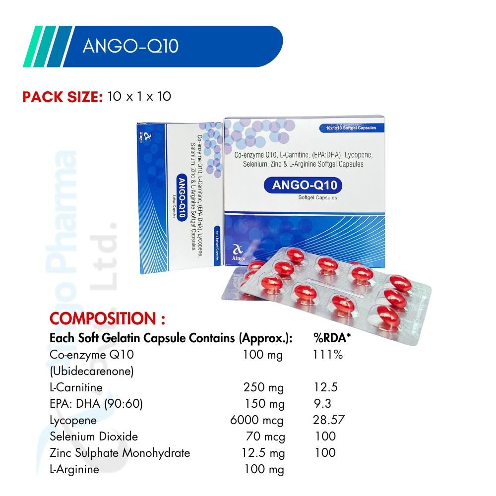 Ango-Q10 : CoQ10, L-Carnitine, EPA-DHA, Lycopene, Selenium